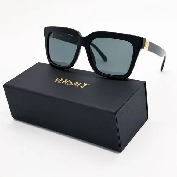 NEW VERSACE SUNGLASSES VE4498 GB1/87 BLACK/GRAY WOMEN EYEWEAR MOD 4498 GB1/87